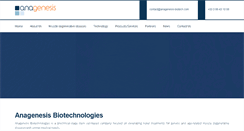 Desktop Screenshot of anagenesis-biotech.com